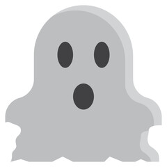 ghost scared horror halloween flat style