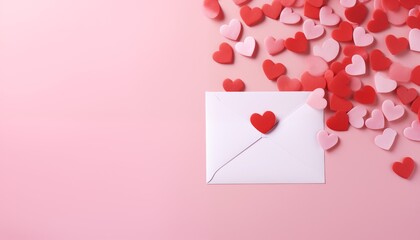 valentine card with hearts