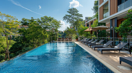 swimming pool in hotel