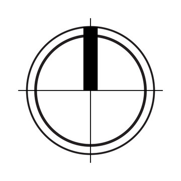 Architectural north arrow and compass outline vector