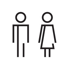 Graphic sign for man and woman isolated icon vector
