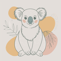 illustration of cartoon Koala