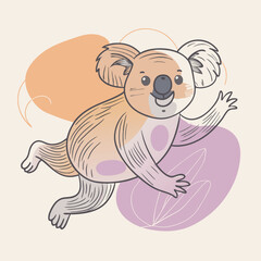 illustration of cartoon Koala