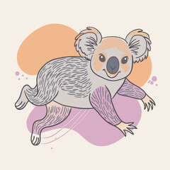 illustration of cartoon Koala