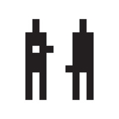 Graphic sign for man and woman isolated icon vector