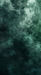 Vertical green sage mist on black background, Ai generated Images