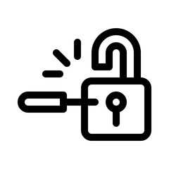 locksmith line icon
