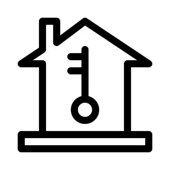 house key line icon