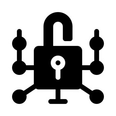 cyber security glyph icon