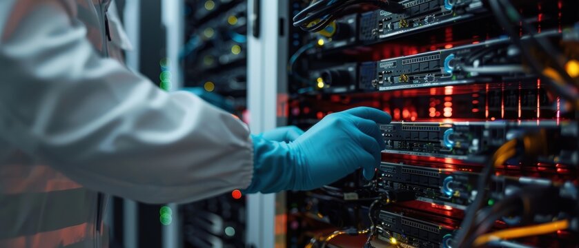 Data recovery team analyzing failure points