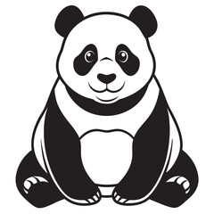 panda bear with bamboo
