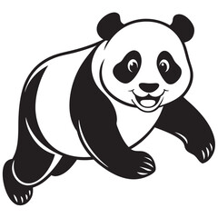 panda bear with a bamboo