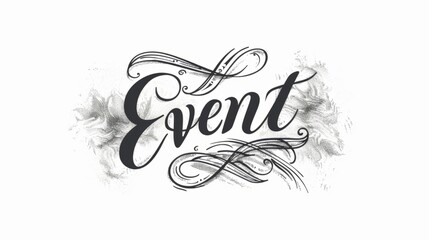 Celebration and Party symbol created in Copperplate Calligraphy.