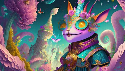 fairy tale fantasy background with fairy tale fantasy character