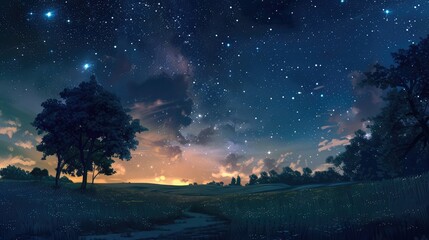 Fototapeta premium sunset in the mountains