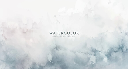 Abstract horizontal watercolor background. Neutral light colored empty space background illustration