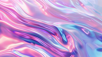 Naklejka premium Shiny Purple and Blue Plastic Waves Background