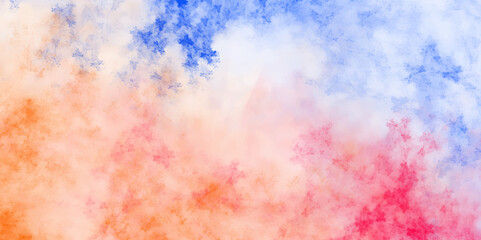 Abstract multicolor with subtle rainbow colors soft pastel watercolor background. Cool and charming colorful galaxy painting background. aquarelle soft pastel blue watercolor for creative grunge art.