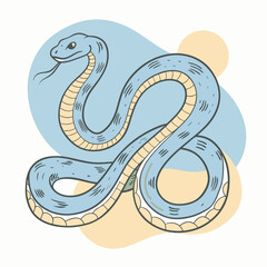 illustration of a cartoon snake