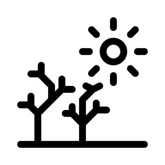 dry tree line icon