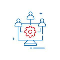 Application Performance Management and Optimizing Application Performance Vector Icon Design