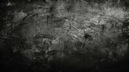 Moody Black And Gray Abstract Texture With Distressed And Weathered Surface Details. Generative AI