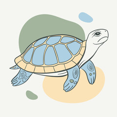 illustration of cartoon turtle