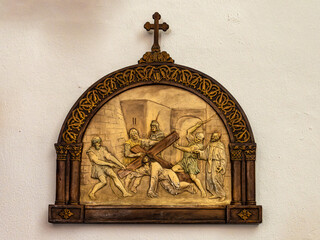 Interior of Sao Pedro church, Igreja de Sao Pedro in Faro, Portugal.