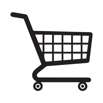 recommend clip art: Shopping cart line art icon for apps and websites. Trolley linear flat black & white symbol png file. Shopping cart vector