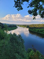 Naklejka premium lake and forest