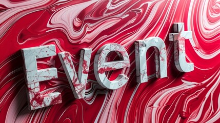 Red Marble Celebration and Party concept art poster.