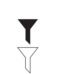 Filter control vector icon set in black color. Suitable for apps and website UI designs . isolated on white background. Vector. EPS 10/AI