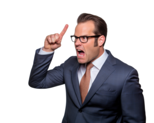 Business man serious emotions