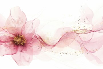 Elegant pink and gold line patterns on white background for website design and graphic projects