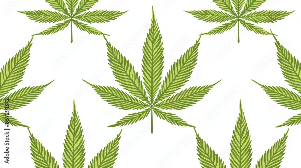 Canvas Prints vector illustration of cannabis plant leaf.