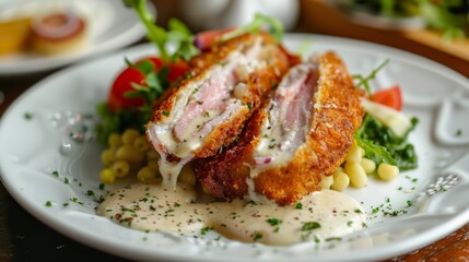 French cuisine. Cordon bleu.