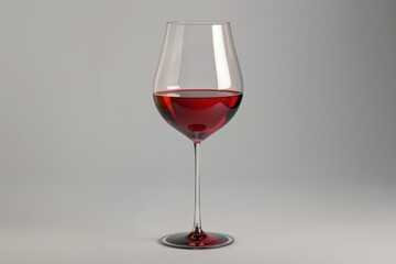 Sophisticated crimson wine goblet
