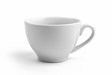 White coffee mug on white table. On a clean or transparent surface png background