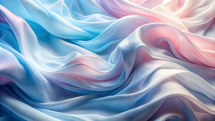 Obraz premium abstract light background of floating fabric, pleats, soft colours