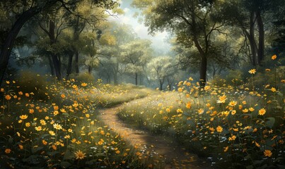 Obraz premium Wildflower path