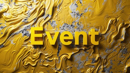 Yellow Marble Celebration and Party concept art poster.