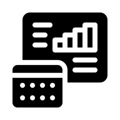 Fototapeta premium graph glyph icon