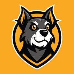 Mascot sport logo character design template for gaming and sport. Mascot logo esport design