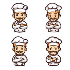 cartoon chef character for logo mascot restaurant