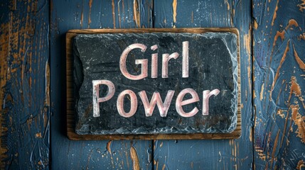 Slate Stone Empowerment and Feminism concept art poster.