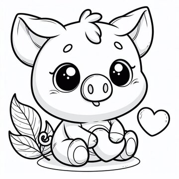 Ausmalbild Schwein
