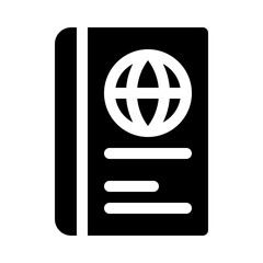 passport glyph icon