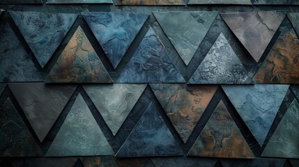 Textured triangles  artistic geometric shapes with delicate patterns for captivating compositions.