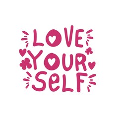 typography quotes love yourself