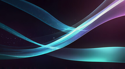 Abstract light background with smooth, flowing ribbons of light in cool tones
